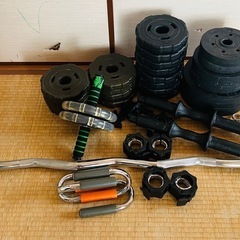 ホームジムセット　バーベル鉄棒などフルセット 懸垂 懸垂マシンの画像