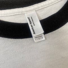 American Apparel リンガーネックtシャツ Lsize  の画像