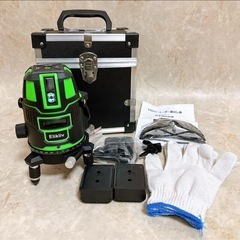 レーザー墨出し器 グリーン 水平器レーザー 5ライン レーザーレ...