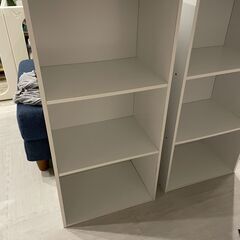 【収納棚】白のカラーボックス（3段）幅42cm 2個セット