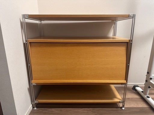 追加パーツ】無印良品廃盤品オーク無垢材ユニットシェルフ