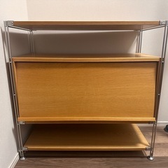 無印ステンレスユニットシェルフオーク材