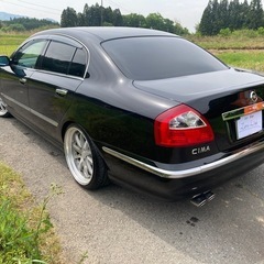 シーマ 50 車検9年3月 11万㌔ ターボ 社外マフラー 車高調 Bカメラ TV 20インチの画像