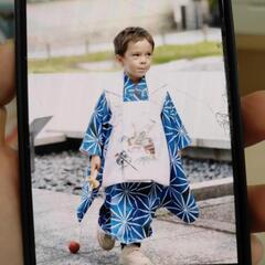 七五三、3歳男の子被布 フルセット の画像