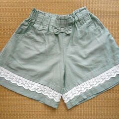 キュロットパンツ　くすみグリーン　サイズ110　