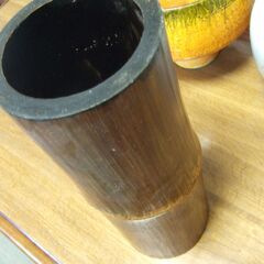 生け花用　/　花瓶　壷　　/　竹製　花器の画像