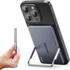 モバイルバッテリー MagSafe対応 スマホスタンド付き マグネット