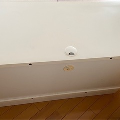 【決まりました！】早めの引き取り希望！お譲りします！テレビボード　ホワイト／シルバー の画像