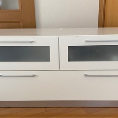 【商談中】お譲りします！テレビボード　ホワイト／シルバー 