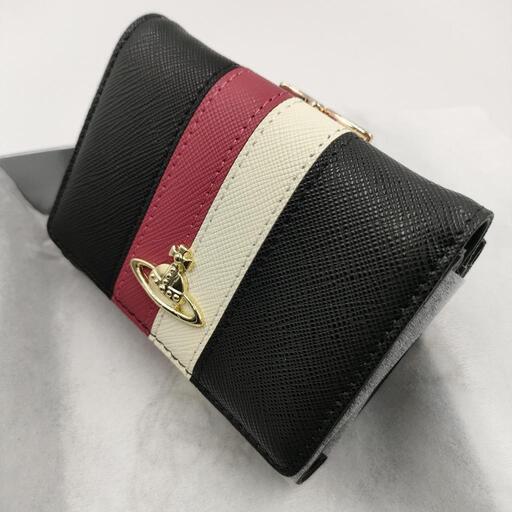 ヴィヴィアン ブラック 913VW153 黒 レザー 3つ折り財布 財布