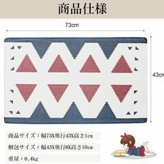 玄関マット 足拭きマット 幅73X奥行43cm 屋外 室内 滑り止め 泥落とし 洗える 軽量 防音 吸水 丸洗い お手入れ簡単 エントランスマット お風呂マット ドアマット 業務用 家庭用 オフィス お店の画像
