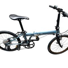 DAHON ダホン スピードファルコ 2024モデル ナイトスノー 折り畳み自転車 美品 ライト バッグ付　直接引取大歓迎‼　地域限定有料配送サービスあり‼の画像