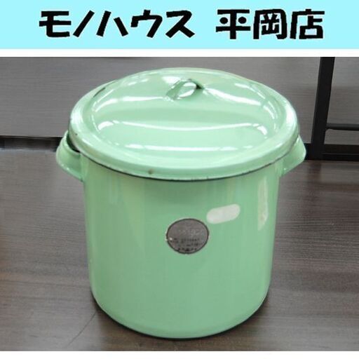 ホーロー レトロ 昭和 タンク バケツ 蛇口付き ブドウ