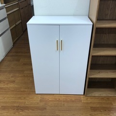 ラック付き本棚　程度A ホワイト【取りに来れる方限定】
