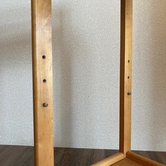 鏡〔姿見・角度調整・キャスター付き〕。ワゴン3段〔棚板高さ調整・キャスター付き〕の画像