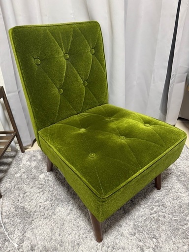 カリモク　カフェチェア　グリーン