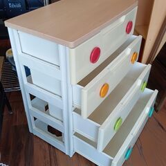 IRISOHYAMA　4段チェスト　ウッドトップ　アイリスオーヤマ　収納ケース　引出し　クローゼット　サイズ（約）幅73×奥41×高80　　■近隣配送無料 買取GO‼　栄和店の画像