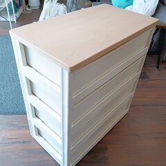 IRISOHYAMA　4段チェスト　ウッドトップ　アイリスオーヤマ　収納ケース　引出し　クローゼット　サイズ（約）幅73×奥41×高80　　■近隣配送無料 買取GO‼　栄和店の画像