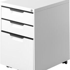 ①　未使用/新品　訳あり入庫品特価　デスクワゴン 3段 鍵付き ...