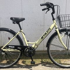 STAIR26インチ折り畳み自転車6段変速