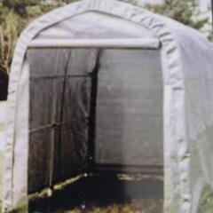 未使用品　簡易物置パイプ車庫・倉庫
