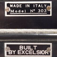 現状品 音出し確認済 EXCELSIOR エキセルシャー アコーディオン Model303 37鍵盤 120ベース MML 鍵盤幅18mm ソフトケース付の画像