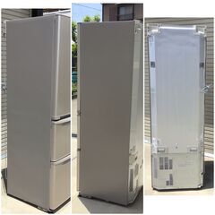 313 【美品】Panasonic 冷蔵庫 NR-C373C-N 365L 3ドア 2022年製 グレイスゴールド 野菜室真ん中 スリム設計 幅59cm 奥行63.3cm 自動製氷 抗菌ハンドル の画像