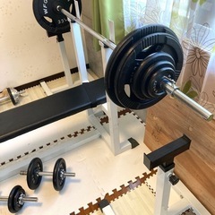 【商談中】ベンチプレス、ダンベルセットの画像