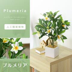 H人口観葉植物【プルメリア／グリーン色】フェイクグリーン 造花 ...