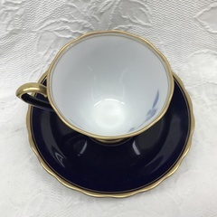 ☆ドリーム２号館☆香蘭社 サムシングブルー ペアコーヒーカップ＆ソーサー ＊箱ありの画像