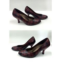 美品 ワコール success walk パンプス 23.5㎝ チェック柄 レッド/赤 WIN272 レディース 靴 札幌市 中央区 南12条の画像