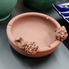 【R464】応接セット/灰皿・花瓶/陶器/まとめて/4点セット/現状品の画像