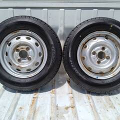145/80R12 ﾎｲｰﾙ付 4穴 PCD100 2本 202...
