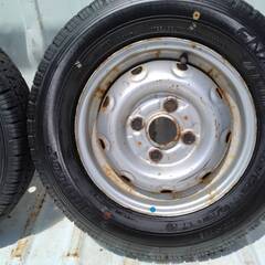 145/80R12 ﾎｲｰﾙ付 4穴 PCD100 2本 2023年製  軽自動車の画像
