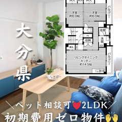 【大分県・中戸次】2LDK/💓🐕‍🦺ペット相談可🐈💓【初期費用ゼロ🙌】