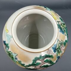 【R436】美品/九谷焼/花瓶/花器/インテリア/高さ約25㎝の画像