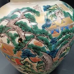 【R436】美品/九谷焼/花瓶/花器/インテリア/高さ約25㎝の画像