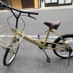 APRES x MIDI 20インチ 自転車 クリームボディー 鍵付きの画像
