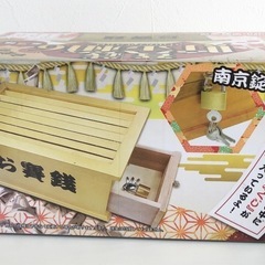 M【新品未開封】賽銭貯金箱6 木製 小型 貯金箱 南京錠付き おみくじ ホビー用品 日用品の画像