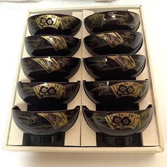 M770】蓋つき保存容器セット/テーブルパル3個入/漆器/椀10個セット/未