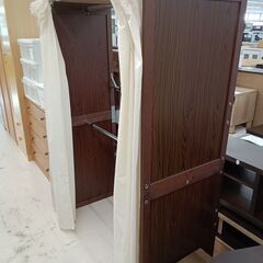 リユースのサカイ栃木店*お値段見直しました*★ジモティ割あり★  伸縮クローゼット ホワイト W120～×D55×H169 クリーニング済み TC8705の画像