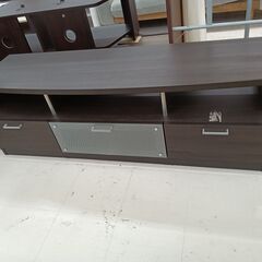 ★ジモティ割あり★  TV台 ダークブラウン W150×D43×...