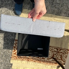 オットマン　スツール　ブルーグレーの画像