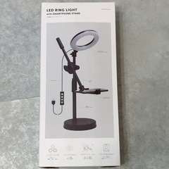 撮影 スマホスタンド リングライト付き