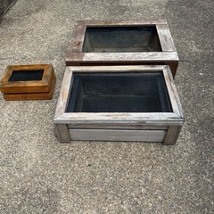 取り引き中　
ビオトープ　木枠付き　３点セットの画像