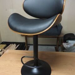 F　未使用/新品　サンプル品　カウンターチェア ブラック 昇降 ...