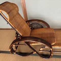 木製長椅子　オットマン付きの画像