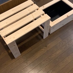 【メダカなどに】22ℓ容器+木枠+台の画像