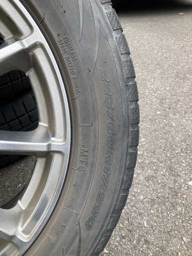 【値下げ】アルファード スタッドレス TOYOタイヤ　225/60R17 ホイール スタッドレスタイヤ