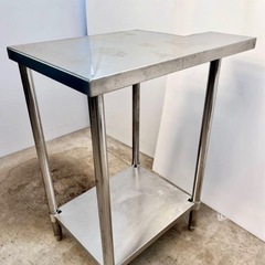 直接引き取り5%OFF　ステンレス作業台 幅480×奥行き575(750)×高さ900mm 調理台 作業台 キッチン台 飲食店 店舗用品 厨房機器 中古 5101725の画像